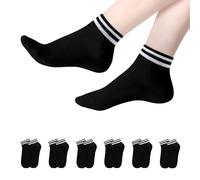 YOUCHAN 6 Paires Chaussettes Femme Homme - Chaussettes Basses pour Running Travail Randonnées Rétro Classiques Noir 43-46
