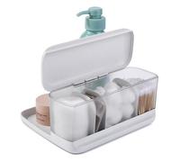 YouCopia HideAway Plateau de comptoir pour salle de bain avec séparateurs réglables et couvercle