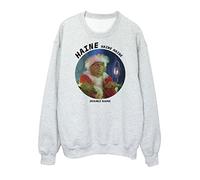 Youdesign FR Sweat shirt imprimé - Cinéma noël- Réplique haine haine double haine grinch - ref4034 - Fabriqué en France - S, Gris