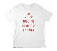 Youdesign FR T-Shirt imprimé - Célébrité - Céline dion Pour que tu m'aimes encore - ref4635 - France - XL, Blanc