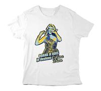 Youdesign FR T-Shirt imprimé - Célébrité - illustration Quand je bois je deviens céline dion - ref4086 - France - S, Blanc