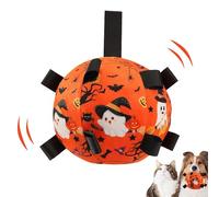 Youding Ballon De Football pour Chien avec Lanières | Ballon De Football Halloween pour Chien | Jouet D'entraînement Interactif avec Clochette pour Stimulation De Poursuite Et Lutte Contre L'ennui