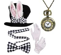 Youding Costume de lapin de Pâques | Vêtements de vacances | Cylindre de lapin de Pâques | Pour spectacles sur scène, événements thématiques, congrès de bande dessinée, films de maison hantée, bal