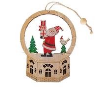 Youding Décorations de Noël en bois, décorations de fête avec lumière LED, décoration de table, pour porte d'entrée de bureau, guirlande escaliers seuil mur, salon, étude chambre à coucher