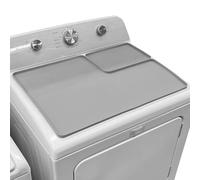Youding Housses de Sèche-linge pour le Dessus,Avec Trou De Capture Peluches Protecteur Top Laveuse Sécheuse,66x46cm Silicone Antidérapant Gardes Linge Pour Table Repassage Espace Travail - pour Évier