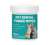 Youding Lingettes pour Dents de Chien - 50 lingettes pour Orteils avec Action Douce | 150 G Doigts pour Soins dentaires | Respiration pour Chiens Zones Difficiles d'Alc