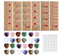 Youding Lot de 24 cartes de Saint-Valentin pour couples - Souvenirs à collectionner - En forme de cœur - Cadeau de fête pour l'école, la salle de classe pour les filles, lui, leur ami
