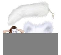 Youding Mascarade de Cosplay de Queue d'Animal,Mascarade de Cosplay d'Animal - Kit de costumes d'animaux cosplay pour fille | Couvre-visage d'animal à moitié poilu pour une fête de rassemblement