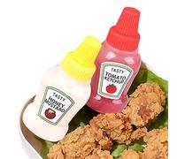 Youding Sauce Portable - Condiments pour Le déjeuner des | 2 Pièces Bouteilles Ketchup 25ml Portable Vinaigrette Tomate Ketchup Sirop Squeeze Containers Bouteille