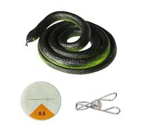 Youding Serpent factice - 120cm Farce pour effrayer des Animaux - Serpent Farce à Clipser avec Une Cordelette - pour Les Les Adultes la fête Le Poisson d'avril Halloween l'école la Maison Aire de