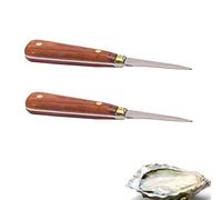 Youdoit 2 lancettes à huîtres avec manche bois 16 cm