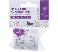 Youdoit Masking tape large à colorier - Chats 4,6 cm x 5 m