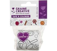 Youdoit Masking tape large à colorier - Sucreries 4,6 cm x 5 m