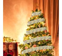 Youery 10 M 100 LED Lumières de Ruban de Sapin de Noël,Guirlandes Lumineuses à Ruban Brillant,Ruban Sapin Noël LED,Lumières de ruban de Noël, pour Nouvel an, Fête, Mariage, Décorations d'arbre de Noël
