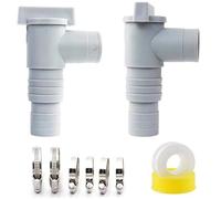 Youery 2 pièces Robinet vanne d'arrêt/d'entretien Piscine, Double Sortie, raccord Tuyau 32/38 mm, pour Piscine Hors Sol, Pompe et Accessoires.