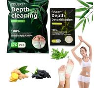 Youery Double Action 40 Patchs, 20 Patchs Minceur Minceur & 20 Patchs Détox Pieds aux Plantes, Aide le Métabolisme, Détox & Détente, Pour un Corps Léger et un Esprit Apaisé