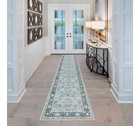 YOUFORTONG Tapis de Couloir Doux et antidérapant avec Envers en Caoutchouc pour Salle de Bain, Lavable, ne perd Pas Ses Poils (Vert, 5,1 x 25,4 cm)