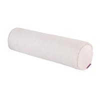 YOUGANG Coussin cervical rond avec housse amovible en lin, rempli de coton PP, soutien ergonomique pour cou et lombaire, coussin de dossier de canapé (beige, 15 x 40 cm)