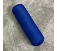 YOUGANG Coussin cervical rond en lin avec housse lavable pour le cou, le dos, soulage la douleur (bleu marine, 15 x 60 cm)