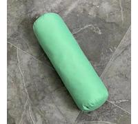 YOUGANG Coussin cervical rond en lin avec housse lavable pour le cou, le dos, soulage la douleur (bleu lac, 15 x 40 cm)