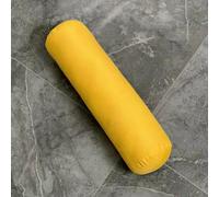 YOUGANG Coussin cervical rond en lin avec housse lavable pour le cou, le dos, soulage la douleur (jaune, 20 x 70 cm)