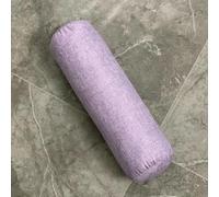 YOUGANG Coussin cervical rond en lin avec housse lavable pour le cou, le dos, soulage la douleur (violet clair, 20 x 40 cm)