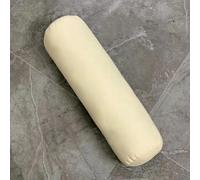 YOUGANG Coussin cervical rond en lin avec housse lavable pour soulager la douleur et le dos, beige, 20 x 120 cm