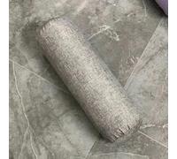 YOUGANG Coussin cervical rond en lin avec housse lavable pour soulager la douleur (gris foncé, 15 x 40 cm)