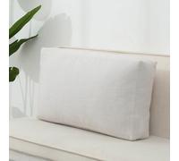 YOUGANG Coussin de dossier rectangulaire pour canapé, lit, grand coussin de lecture avec housse amovible, coussin de soutien du cou, du dos/des lombaires (blanc, 80 x 50 x 15 cm)