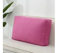 YOUGANG Coussin dossier rectangulaire pour canapé-lit, grand coussin de lecture avec housse amovible, coussin de soutien pour positionnement du cou, du dos, des lombaires (Rose, 80 x 50 x 20 cm)