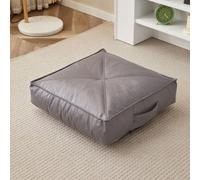 YOUGANG Coussin rehausseur en cuir synthétique, coussin de sol, épais, portable et imperméable, pour chaise de jardin ou chaise roulante pour personnes âgées (gris, 50 x 50 x 10 cm)