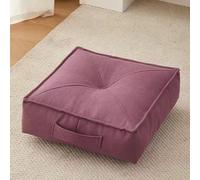 YOUGANG Coussin rehausseur très épais 15 cm, rond/carré 100 % coton pour fauteuil, voiture, bureau, chaise pour personnes âgées post-opératoire, fauteuil roulant (carré violet, 50 x 50 x 15 cm)