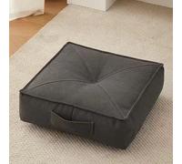 YOUGANG Coussin rehausseur très épais 15 cm, rond/carré 100 % coton pour fauteuil, voiture, bureau, chaise pour personnes âgées post-opératoire, fauteuil roulant (carré, gris foncé, 50 x 50 x 15 cm)
