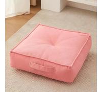 YOUGANG Coussin rehausseur très épais 15 cm, rond/carré 100 % coton pour fauteuil, voiture, bureau, chaise pour personnes âgées post-opératoire, fauteuil roulant (carré, rose, 40 x 40 x 15 cm)