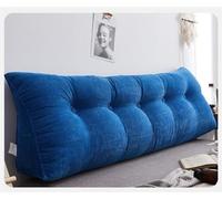 YOUGANG Coussin triangulaire en forme de coin pour tête de lit, canapé, soutien lombaire, grand coussin de lecture avec housse amovible et lavable (bleu roi, 180 x 25 x 50 cm)
