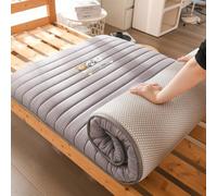 YOUGANG Matelas futon japonais, épaisseur 5 cm, mousse haute densité, gris, double, ferme, utilisation polyvalente
