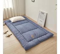 YOUGANG Matelas futon japonais pour dortoir tatami, très épais, pliable, enroulable, respirant, chaise longue, lit d'invités (bleu, 100 x 200 cm)