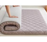 YOUGANG Matelas futon japonais pour lit simple/double/grand lit/très grand lit, tapis de couchage de sol pliable, tatami portable, pour dortoir de camping (gris, 180 x 200 cm)