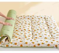 YOUGANG Matelas futon japonais rembourré et pliable, portable et enroulable pour sol d'invités, camping, voyage (orange, 180 x 200 cm)