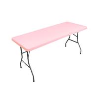 YOUGANG Nappe rectangulaire ajustée avec bord élastique - En élasthanne super douce - Protection durable - Pour intérieur ou extérieur, fête, pique-nique, mariage - Rose - 183 x 76 cm