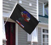 Yougoslavie Rose Yougoslave Drapeaux Décoratif Drapeau Avec Œillets Bannière Pour Porche Bar Pelouse 3X5Ft