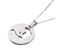 YOUHU Collier De Cartes,Vintage Argent Haïti Carte Pendentif Breloques Pays Chaîne Patriotique Mode Port-Au-Prince Bijoux Cadeaux pour Hommes Femmes