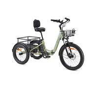 Youin Dover BK6000 Vélo électrique Tricycle pliable 24 et 20 pouces Moteur central 250 W Batterie amovible Freins hydrauliques Autonomie réelle 100 km Écran Couleur Porte-bagages