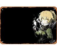 Youjo Senki Tanya Degurechaff Affiche murale rétro en métal 20,3 x 30,5 cm