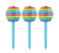 YOUKAI Lot de 3 stylos anti-stress de décompression pour bureau, cadeaux fantaisie pour enfants et étudiants (arc-en-ciel)