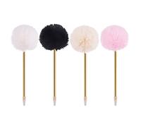 YOUKAI Lot de 4 stylos à pompon couleur or pour fête et bureau (P-1)