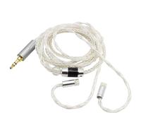 Youkamoo Câble IEM à 2 broches de 3,5 mm en cuivre plaqué argent pour écouteurs compatible avec QDC KZ ZSN Pro ZS10 Pro ZSX CCA TRN 1,2 m