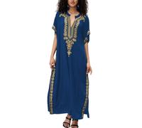 YOUKD Boho pour Femmes Robe Caftan Longue Maxi Cardigan Vêtements De Détente Taille Unique Bikini des Dissimulations