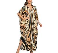 YOUKD Caftan d'été pour femme Maxi Dress Boho Plage Cover Up Robe Long Kimono Peignoirs Taille Unique
