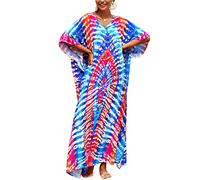 YOUKD Caftan Long Femme Bohème Maillot de Bain de Plage Cover Up Robe Plus Size Robe